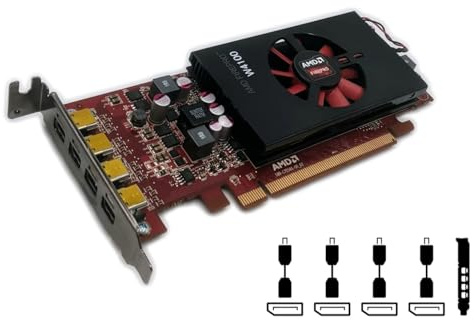 AMD FirePro W4100 2GB GDDR5 Professional Graphics Card - 4x Mini DisplayPort’s, PCIe Gen 3.0x16, Low Profile, Single Slot (Renewed)