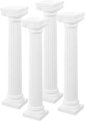 JOINPAYA 4 Stück Quadratische Säule Landschaftsdekoration Römische Säule Statue Mini Griechische Säule Schreibtischdekoration Dekorative Römische Säulen Römische Säule