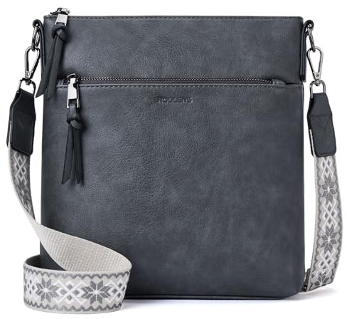 Roulens Mittel Damen Umhängetaschen, Leicht Damen Schultertasche aus Veganes Leder, Crossbody Bags für Frauen mit Verstellbar Abnehmbar Breiter Gurt