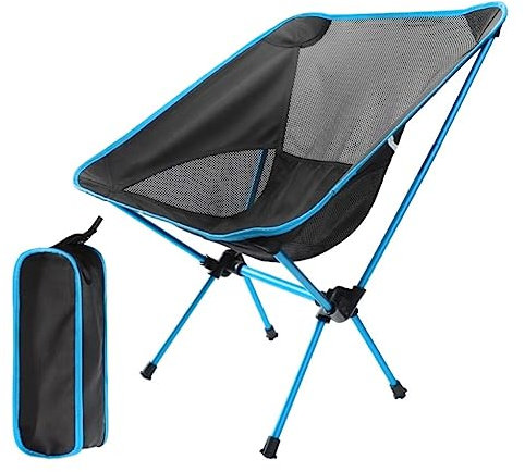 AMULONG Klappbarer Campingstuhl Klappstuhl, Outdoor-Campingstuhl, Abnehmbarer, Waschbarer Angel-, Picknick- Und Grillstuhl Reisestuhl Faltstuhl Anglerstuhl(C)