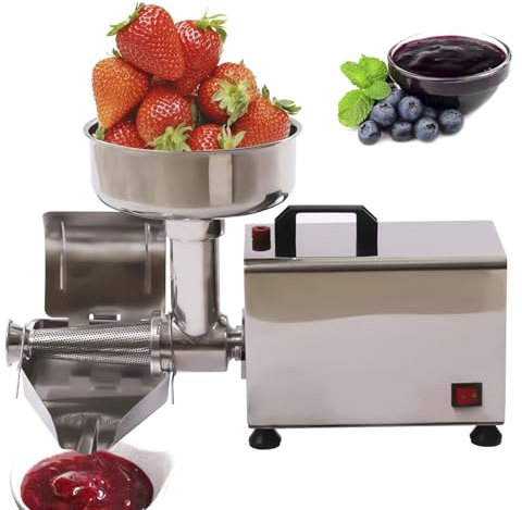 RSQQL Electric Tomato Strainer Machine, 450W Commercial Grade Food Mill,Food Strainer and Sauce Maker for Tomato Strawberry Blueberry Sauce
