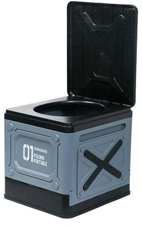 Multifunctional Foldable Portable Car Toilet Lightweight Outdoor Camping & Travel Emergency Toilet, Waterproof & Leak-Proof, Compact & Comfortable for Home, Camping, and Car Use