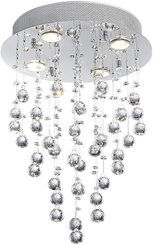 Lámpara colgante de cristal LED Compatible with mesa de comedor, lámpara colgante de techo, lámpara colgante moderna Compatible with sala de estar, vestíbulo, luminaria suspendida