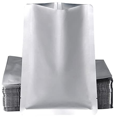 Förpackningsväskor av aluminium framtill, Mylar Foil Heat Sealing Bags For Food Storage Silver Multiple Sizes Pack Of 100(5 * 11cm)