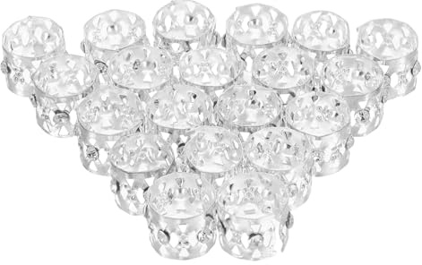 FOMIYES 20pezzi Perline per Capelli Dreadlocks Fermagli per Trecce in Metallo Accessori Strass per Donne Ragazze e Bimbe Decorazioni Scintillanti per Acconciature