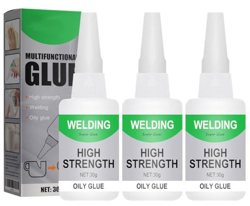 3 Stück Swelding kleber,chweißen Öliger Kleber,Mächtiger Universalkleber Uniglue Universal Wasserdichter Superkleber Multifungctional Glue Extra Stark für Kunststoff Metall Keramik Leder Harz