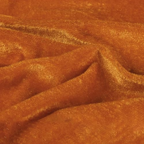 Vayliro 50cm x 160cm Samtstoff Einfarbiger Samt Stoff Pannesamt Stoff Bekleidungsstoffe Futterstoff Dekostoffe Stoffe zum Basteln für DIY Nähen Kostüm Kleid Vorhänge Hochzeit Tischdecken,Braun