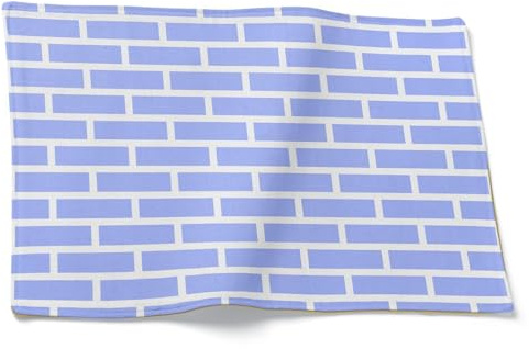 CEVAN Lino Sottopiatto Natalizio Tovaglietta Natalizia Motivi Geometrici Set di 1, Vintage Tovagliette Lavabili Rettangolari Azzurro Chiaro 32x42cm