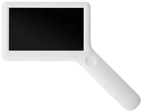 KHZKHC Aide Visuelle Électronique 4,3 Pouces, Loupe Numérique Portable, Équipée De 6 LED, Zoom 3-10x, Rechargeable, pour Malvoyants, Personnes Âgées Et Malvoyantes.