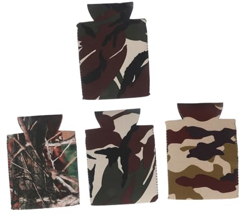 TOYZFRIENDY 4 piezas Pzs Funda Neopreno para Latas Aislante Cubierta para Botella Cerveza Actividades al Aire Camuflaje