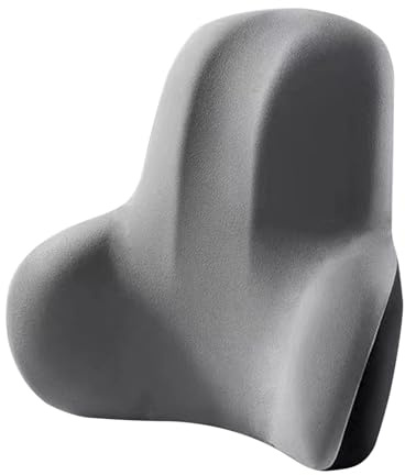 Fiacvrs Lumbar Support Pillow, Memory Foam Seat Cushion for Office Chair, Car Waist Support Pillow Back Supports Comfortable Waist Cushion Back Pillow for Bedroom Study Room Home(COLOR:Grey)
