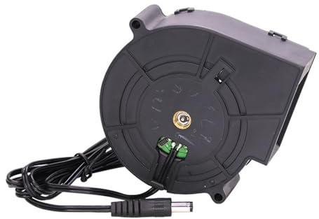 Soplador centrífugo de alta velocidad de 12 V 7000 RPM con doble rodamiento de bolas, adecuado para parrillas al aire libre, impresora, fundición de metal, doble rodamiento de bolas, turbo, soplador