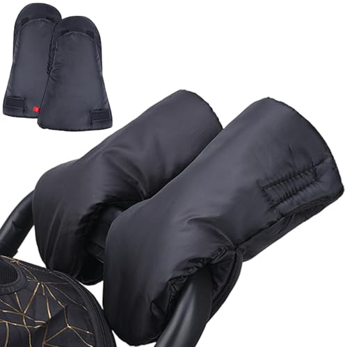 Guanti per carrozzina Caldo pile per carrozzina Manicotto impermeabile antivento Guanti per passeggino Lavabili Scaldamani per passeggino Biciclette