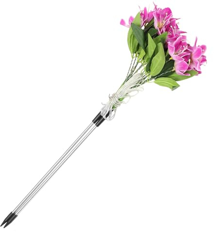 BESPORTBLE LED Solar Gartenleuchte Blumenstecker 7 Flammig Solar Außenleuchte für Terrasse Rasen Gartendekoration