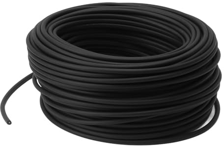 Adfaga 15KV High Voltage Electric Fence Wire 5mm Double Insulated Alloy Core Pulse Cable with Silicone Sleeve for Farm Garden Livestock Protection 7 Strand Durable Conductor (100m / 328.1ft)