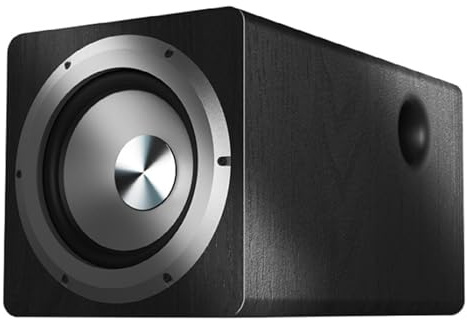 Subwoofer Activo, subwoofer Activo HiFi de 6,5 y 100 W con Caja de Madera, Altavoz Compacto de Graves para Sistemas de Cine en casa y Altavoces de Ordenador de sobremesa Black