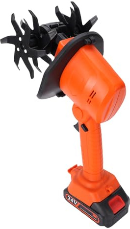 Smandy Motoculteur électrique, Cultivateur de Jardin sans Fil avec 2 Batteries Li Amovibles de 1500 MAh, pour Ameublir Le Sol, Désherbage, Entretien de la Pelouse (Prise UE)