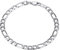 PROSTEEL Figarokette Armband 6mm breit Herren Edelstahl Armband 3+1 Glieder Link Kettenarmband Armkette, Länge 19cm, silber