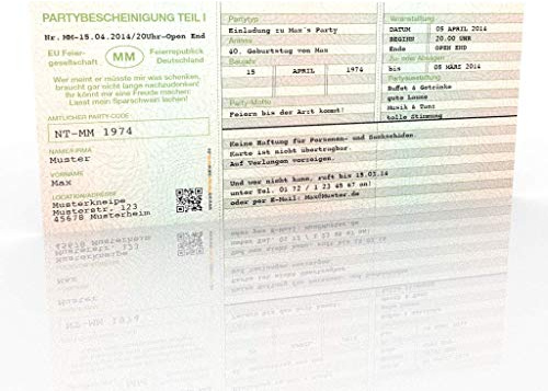 Einladung Einladungskarte Geburtstag (30 Stück) Fahrzeugschein individuell