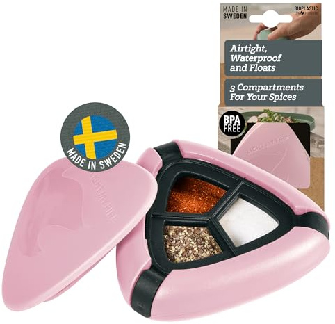 Light My Fire Salt & Pepper Shakers — Travel Salt and Pepper Shakers — Travel Spice Kit Portable Spice Shaker — Multi Spice Container and Salt Dispenser for Outdoor Picnic Camping BPA-Free, Dustypink