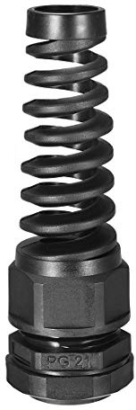 sourcing map PG21 Cable Gland Waterproof IP68 Nylon Joint Adjustable Locknut with Strain Relief for 13-18mm Dia Wire