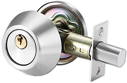 Hotiko Deadbolt Door Lock Latch Stainless Steel Security Lock for Bedroom Bathroom