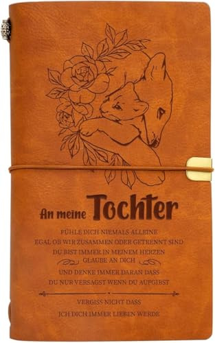 Vetbuosa Geburtstagsgeschenk für Tochter, bestes Geschenk für meine Tochter von Mama und Papa, Weihnachts Geschenke für Tochter, Leder-Notizbuch für meine Tochter, Weihnachtsgeschenke für Tochter