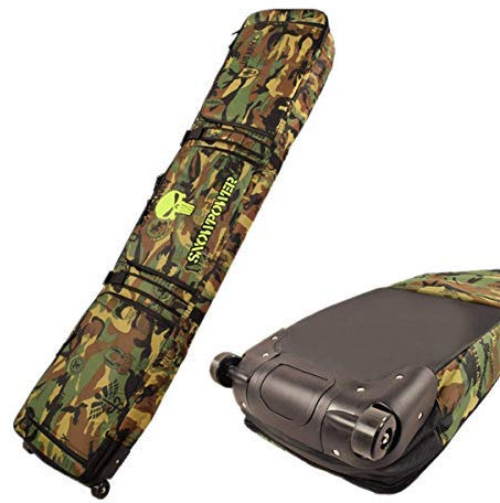 ADITAM Gepolsterte Snowboardtasche mit Rollen - Reisetasche für Ski, einzelnes Snowboard und Snowboardschuhe Double the Comfort