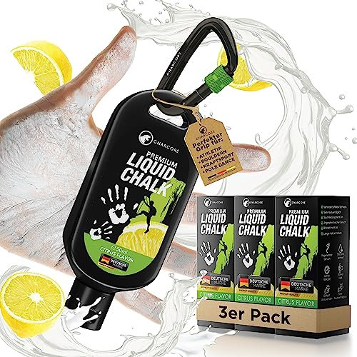 Gnarcore® Liquid Chalk [50ml / 100ml / 200ml] - Flüssigkreide für extremen Grip beim Klettern & Bouldern - Magnesia mit angenehmen Duft - Langer Halt, ohne Stauben/Schmieren