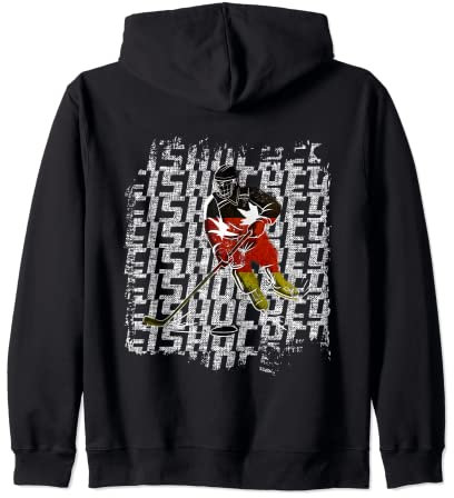 Eishockey Spieler Deutschland deutscher Eishockeyspieler Kapuzenjacke