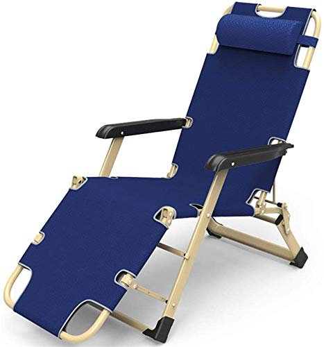 Leichte zusammenklappbare Gartenliege, 178 cm, Büro-Mittagspausenbett mit abnehmbarem Kopfteil, tragbare Sonnenliege für den Strand, Balkon, Freizeit-Rückenlehne Present