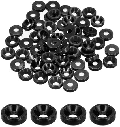 QUARKZMAN Paquet de 60 Rondelles Fraisées à Coupelle Conique M2 (Noir) | Joints en Aluminium Anodisé, Joint de Rondelle de Tête de Coupelle, pour Vis Rc/Fpv/Pc/Drone