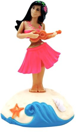 Hawaiianische Mädchen-Figur – ABS-Armaturenbrett, schüttelnder Mädchenkopf, Kameraden-Verstärker, Armaturenbrett, Hulaa-Mädchen, Armaturenbrett-Mädchen für Fahrsicherheit für Bücherregal,