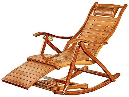 Leichter Schaukelstuhl, klappbarer Liegestuhl, Holz-Schaukelstuhl, multifunktionaler, faltbarer Mond-Lounge-Stuhl für Strand, Garten, Terrasse, Camping, Liegestuhl, Innenbereich, Nickerchen, cooler