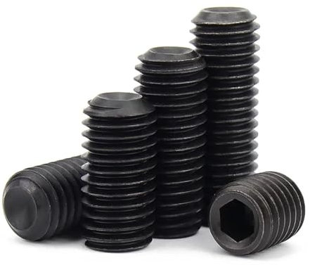 OZFENGH M3 M4 M5 M6 M7 M8 M10 M12 Feingewinde DIN916 Schwarz 12,9 Stahl Innensechskant Innensechskant Innensechskant Ringschraube Madenschraube (Color : 12.9 Grade Steel, Size : 10pcs M10x1.25x12)