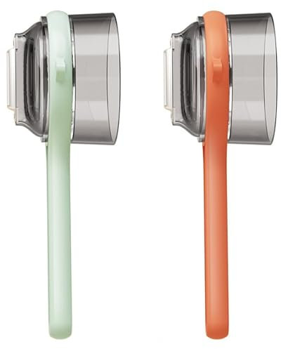 Pelaverdure con contenitore, pelapatate multifunzione per mele e verdure da cucina (verde + arancione)