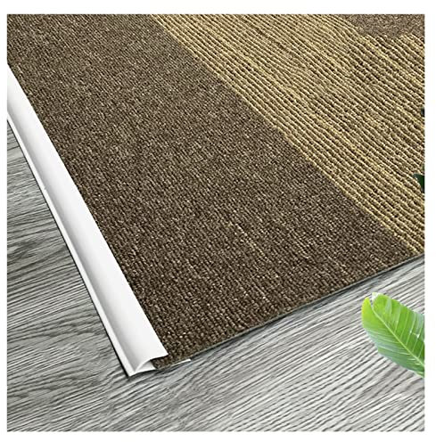 Floor transition strip 3.5cm Wide Carpet Tile Transition Strip Carpet,PVC Flexible Peel and Stick Rug Trims,P Moulding Area Rugs Seamless Wrap Strips(Color:Red,Size:5m(16.4ft))(White,1m(3.3ft))