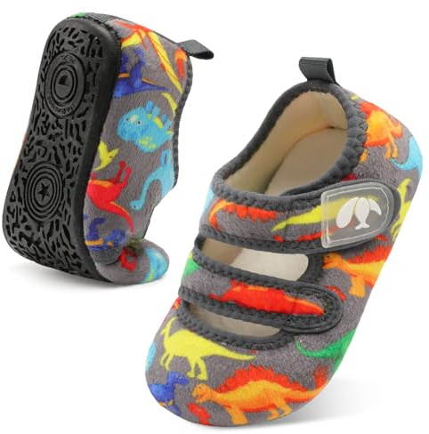 FEETCITY Toddler Slippers Boys Girls House Shoes Slip on Baby Sock Shoes Lightweight Outdoor Walking Shoes