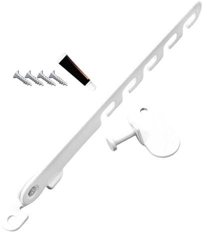 Gancho para viento de ventana,Cerraduras de seguridad restrictivas de ventana - Gancho protector a prueba de viento - Cerraduras de seguridad para ventanas ajustables con 4 ranuras para abrir ventanas