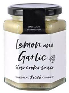 Hawkshead Lemon & Garlic Slow Cooker Sauce | 250g Jar | Zesty & Rich Sauce with White Wine, Garlic & Rosemary | Gluten-Free