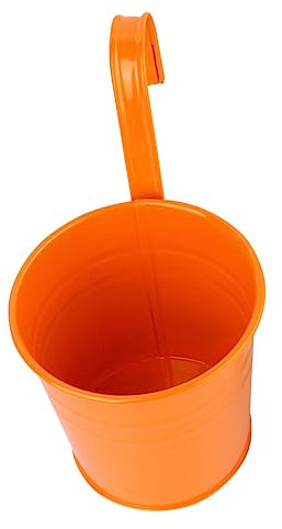 OFFSCH 5 Pezzi Vaso Di Fiori Appeso in Metallo Per Piante Da Appendere Balcone Recinzione Giardino Vasetti Fioriera