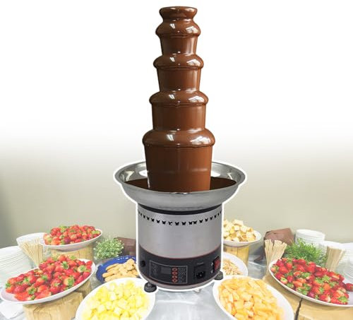 Macchina Per La Tempera Della Fontana Di Cioccolato Rimovibile, Macchina Per La Fusione Del Cioccolato A Cascata A 4/5/6/7 Livelli, Con Funzione Di Fusione, Per Immersione,5tiers-110V