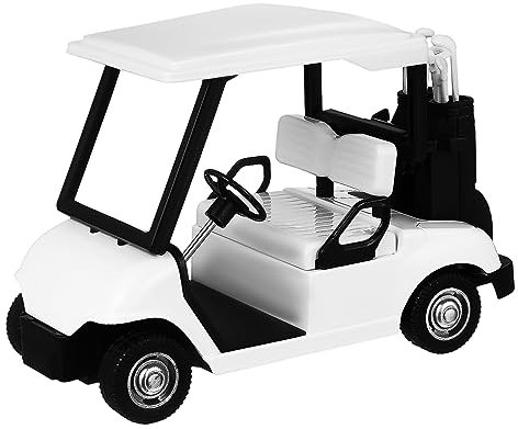 JOINPAYA Golf Cart Toy Model White Metal Boys and Girls Golf Plaything Set Desk Decorations