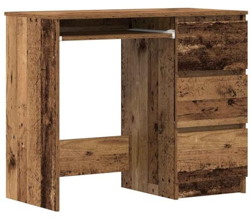 vidaXL Escritorio de Madera contrachapada Madera Vieja 90x45x76 cm