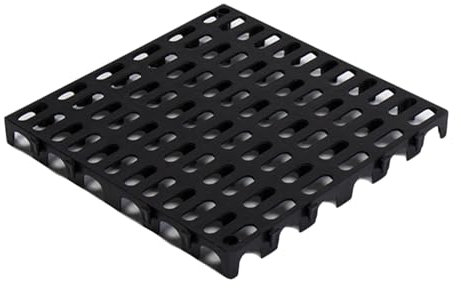 Carreaux De Sol De Garage Modulaires En PVC, Revêtement De Sol De Terrasse De Piscine, Adaptés À Une Utilisation Intérieure Et Extérieure, Tapis De Drainage Imbriqués(Black,50x50x5CMCM-20piece)