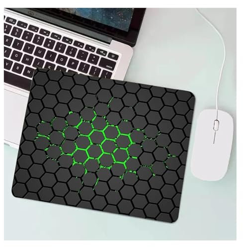Pengchang Anime Hexagonal Honeycomb Mauspad Gaming Zubehör Gabinete PC Gamer Computer Tastatur Schreibtisch Matte Gummi Laptop Kleines Mousepad(A-12,30x35cm)