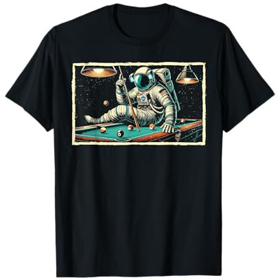 Astronaut Billard Queue Pool Snooker T-Shirt