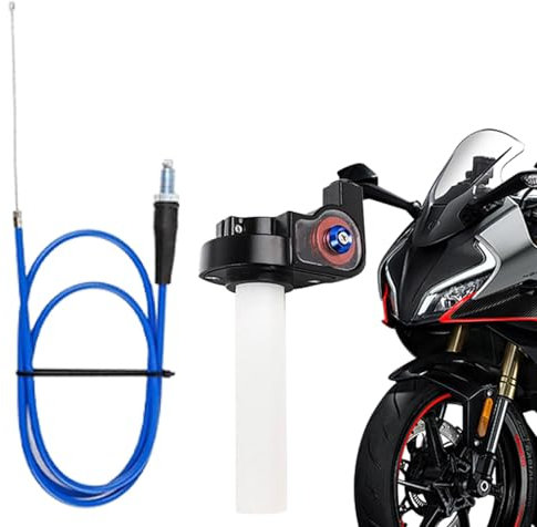 GkgWuxf Twist Throttle Set | Sturdy Throttle Cable Clamp,Reusable Handle Grips, Multifunctional Motorcycle Supplies for Outdoor