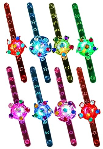 EKKONG Pulsera con Luz LED Conjunto de Pulsera LED, Suministros de fiesta para niños para Fiestas, Cumpleaños, Conciertos
