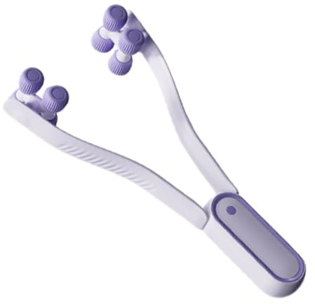 OSOLADY Gesichtsroller Manuell V-form Massagegerät Zur Gesichtskonturierung Damen Hautpflege Roller Gegen Doppelkinn Violett